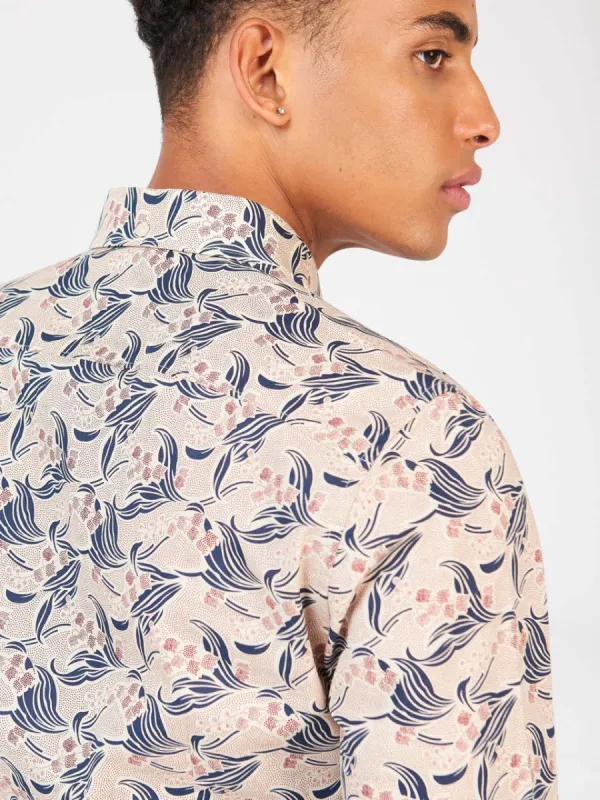 Art Nouveau Floral Print Shirt - Fog sold by Ben Sherman