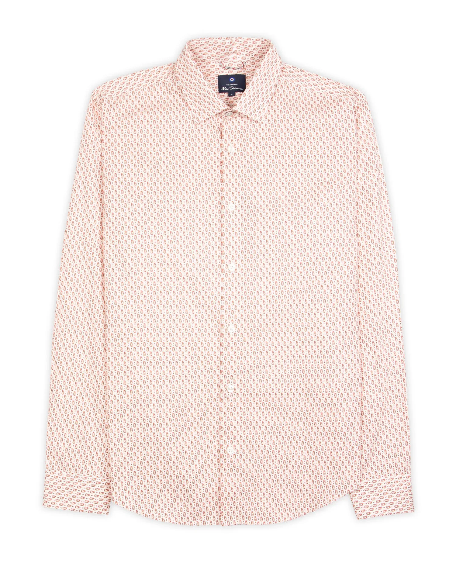 Long-Sleeve Fine Geo Print Shirt - Teracota sold by Ben Sherman product image thumbnail 5