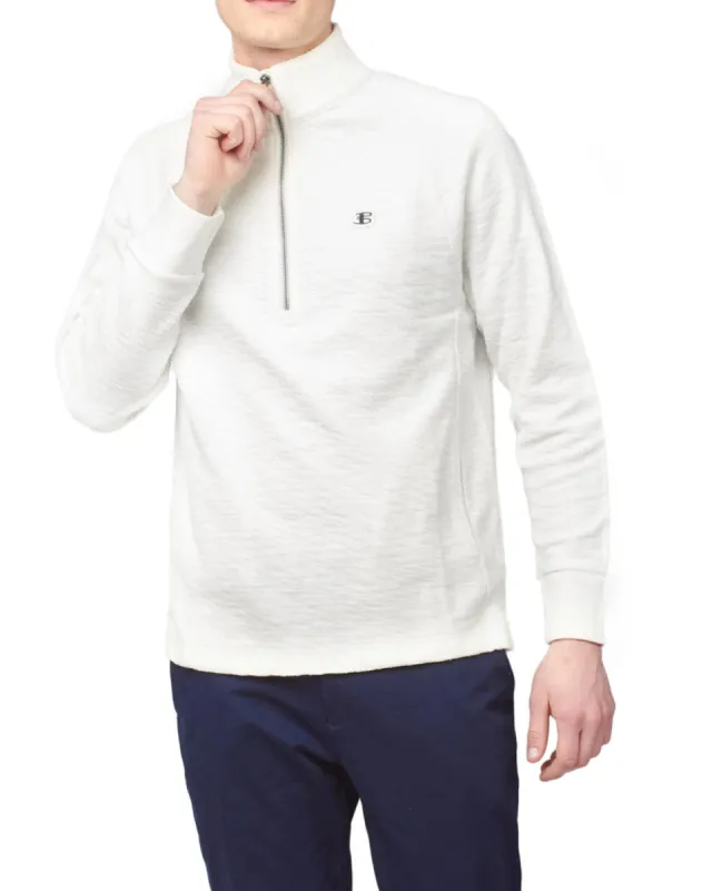 B by Ben Sherman Loopback Jersey Sweatshirt - Ivory made by Ben Sherman