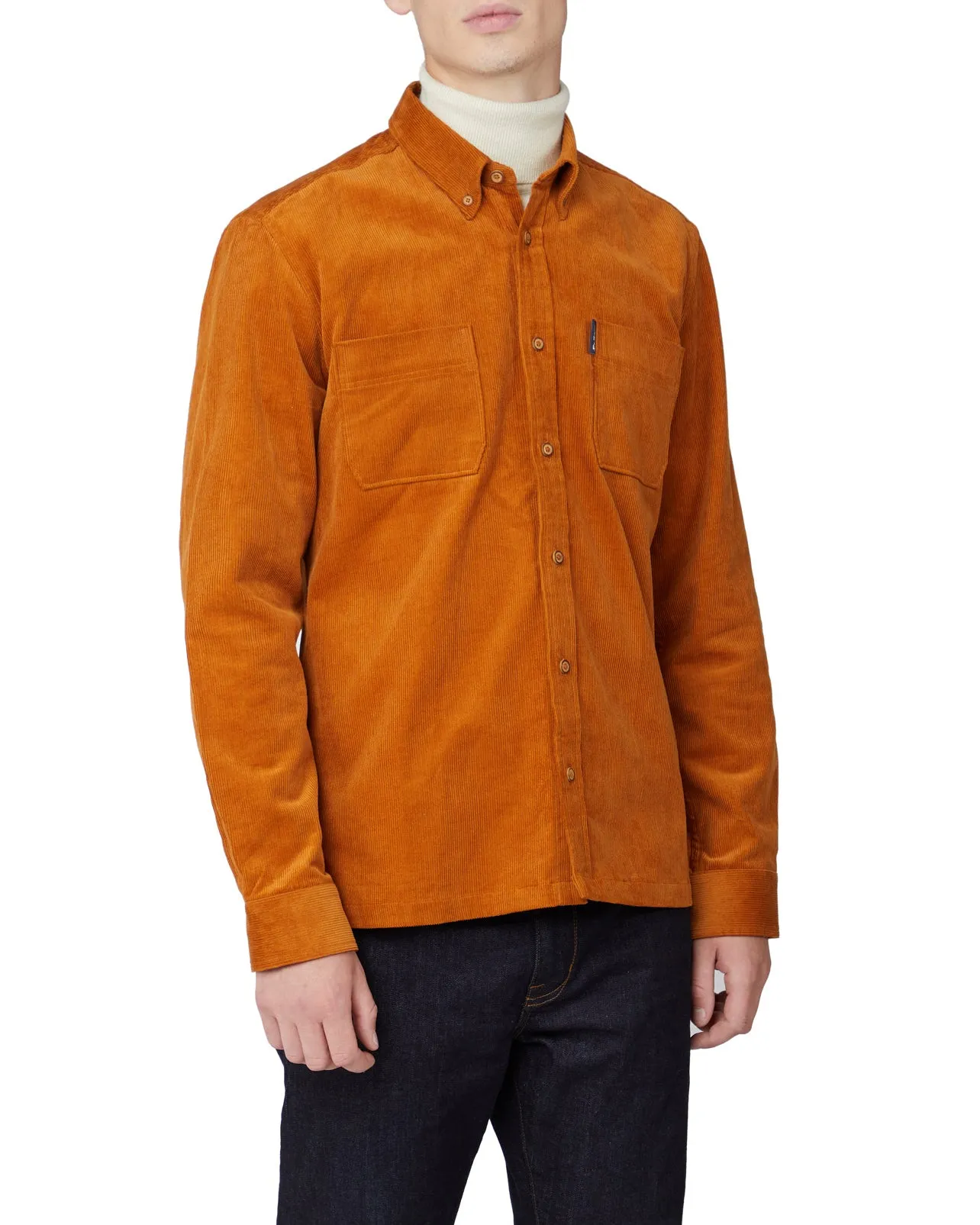 Cord Utility Shirt - Gold Metal sold by Ben Sherman
