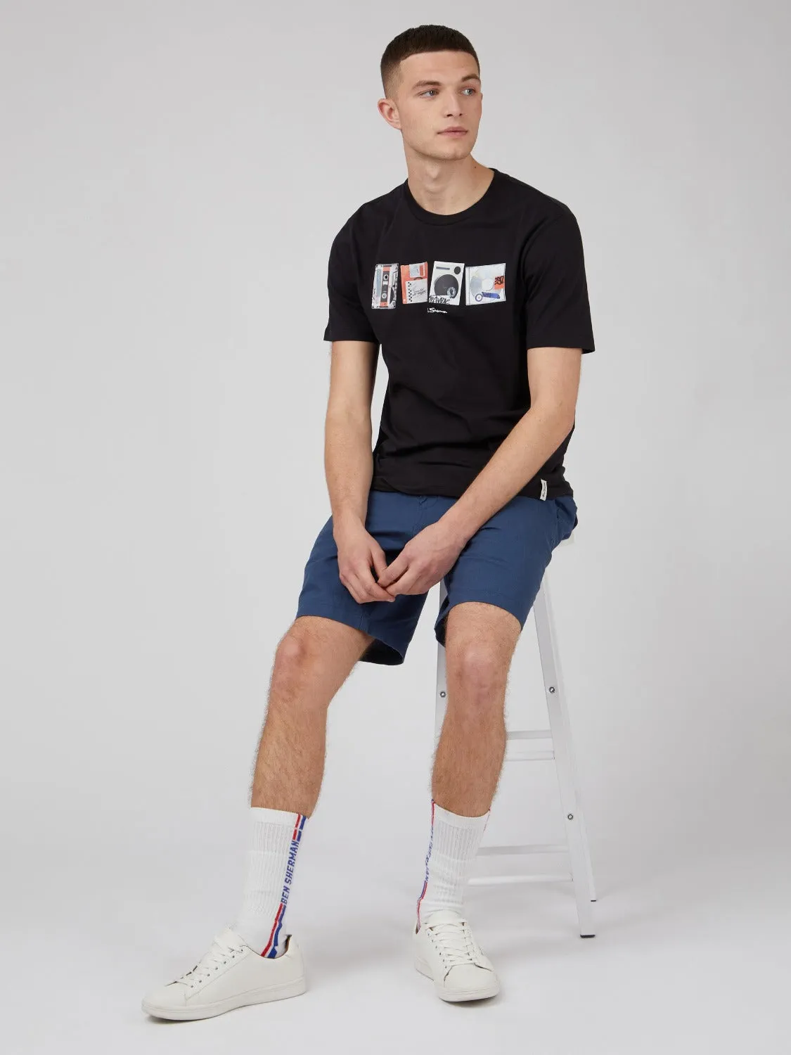 Signature Linen Shorts - Blue sold by Ben Sherman product image thumbnail 3