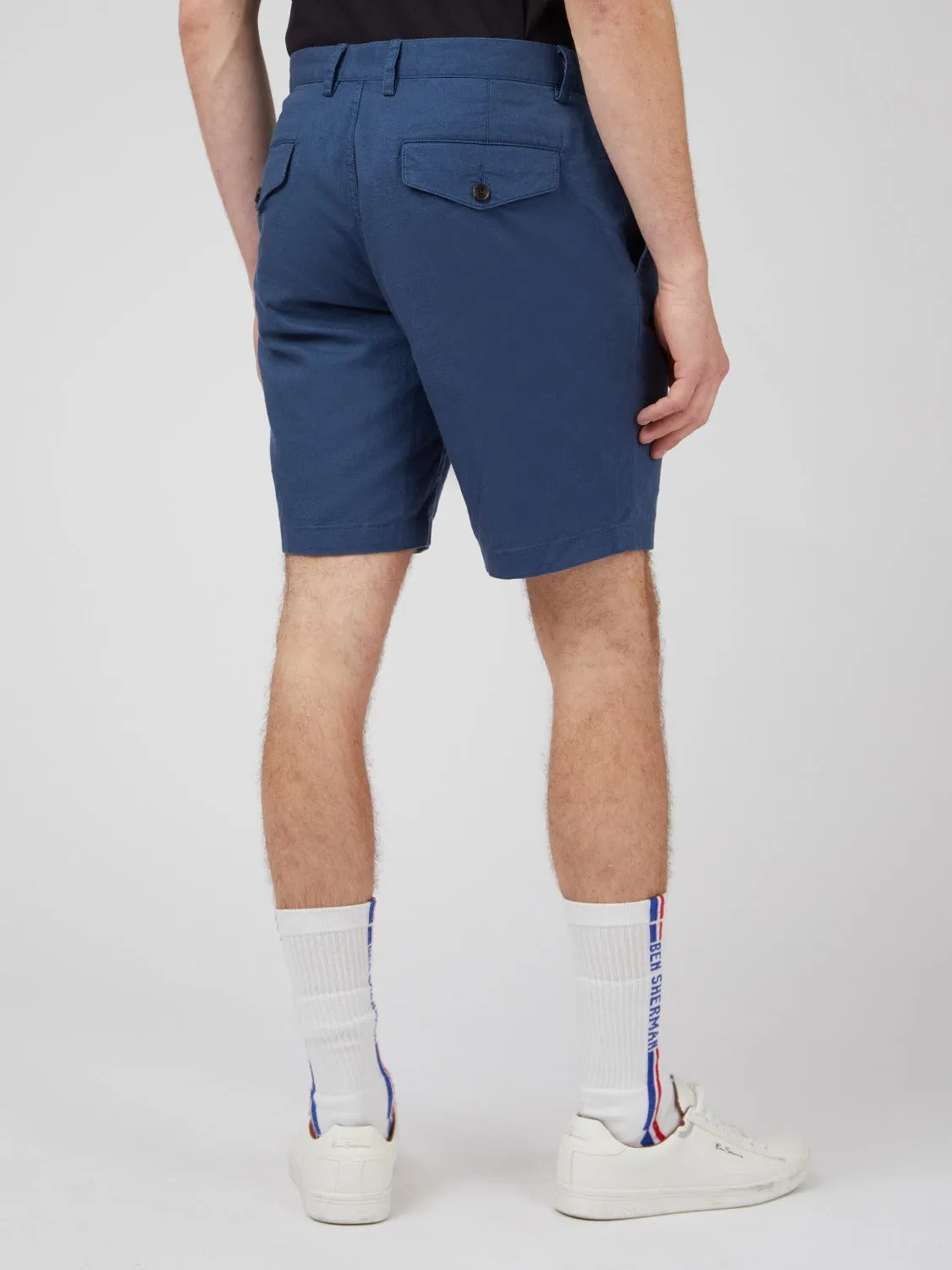 Signature Linen Shorts - Blue sold by Ben Sherman product image thumbnail 4