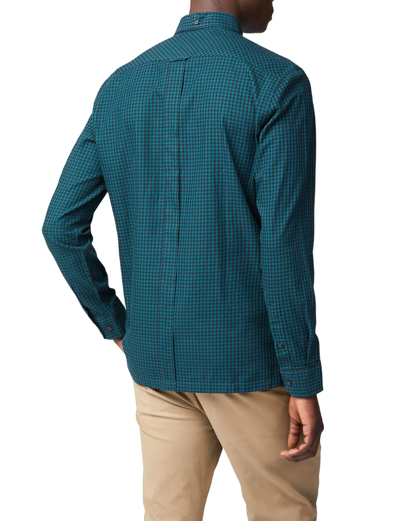 Long-Sleeve Archive Modernist Gingham Shirt - Trekking Green sold by Ben Sherman product image thumbnail 2