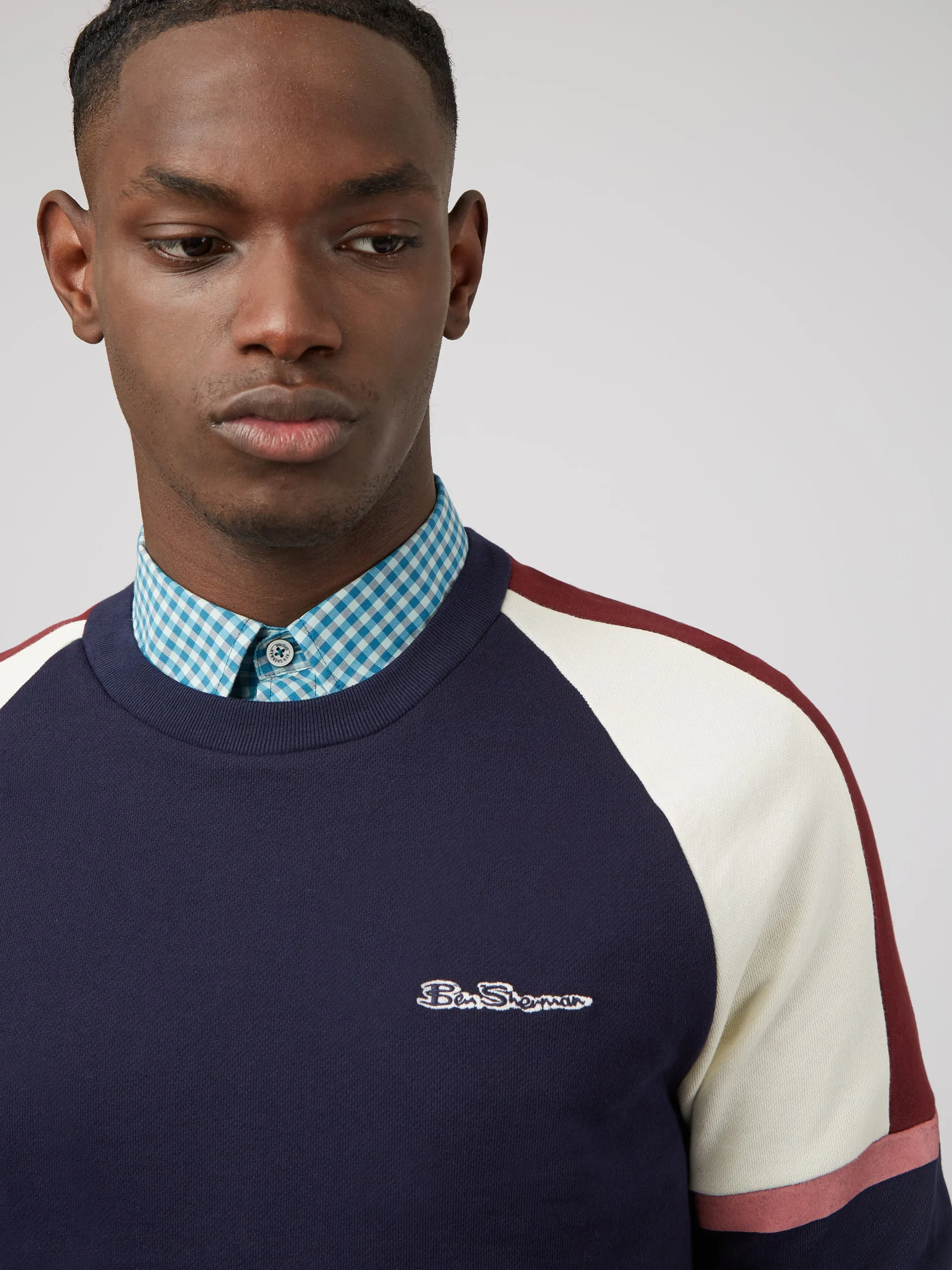 Color Block Crewneck Sweatshirt - Marine sold by Ben Sherman product image thumbnail 4
