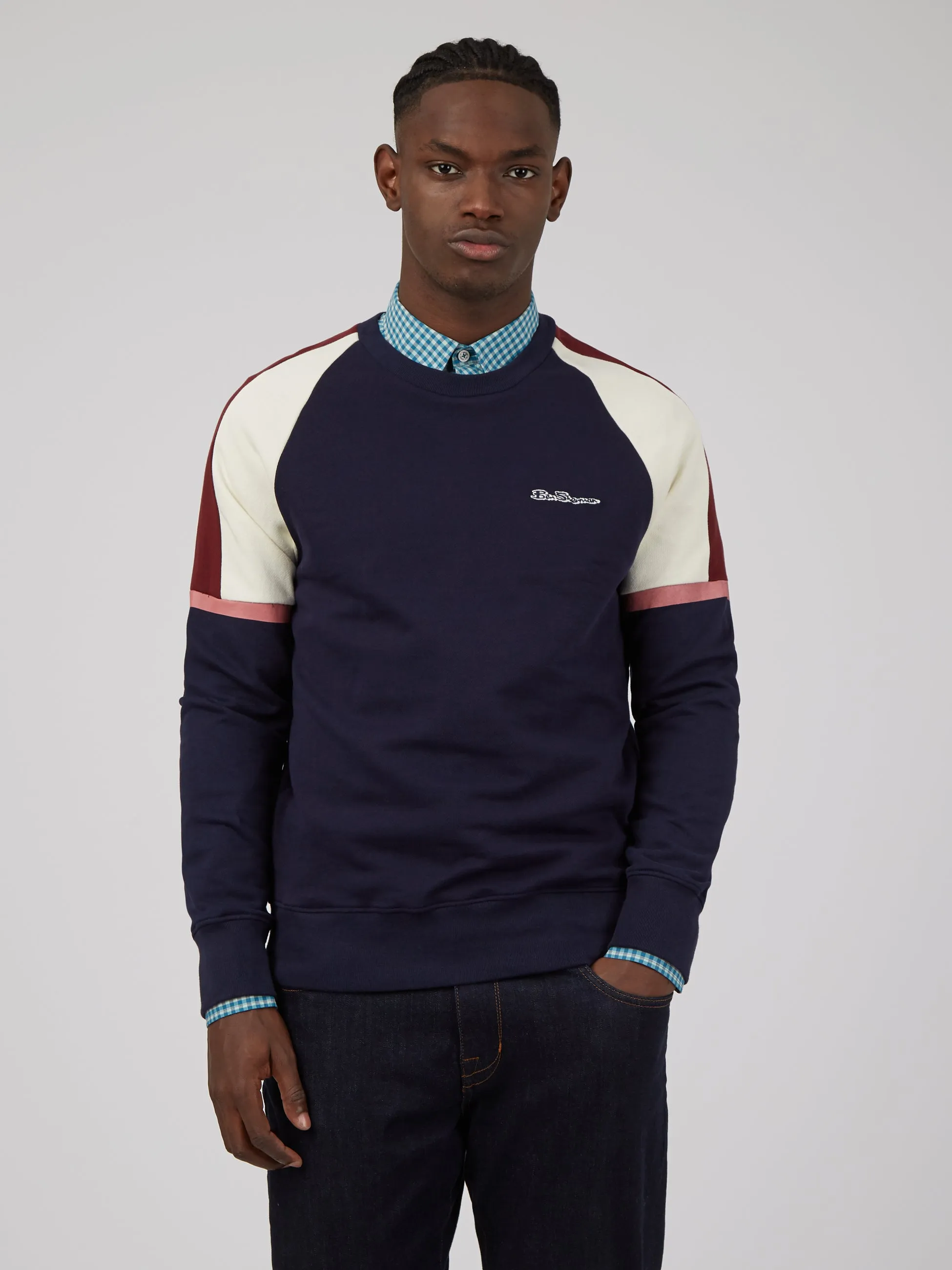 Color Block Crewneck Sweatshirt - Marine sold by Ben Sherman product image thumbnail 2