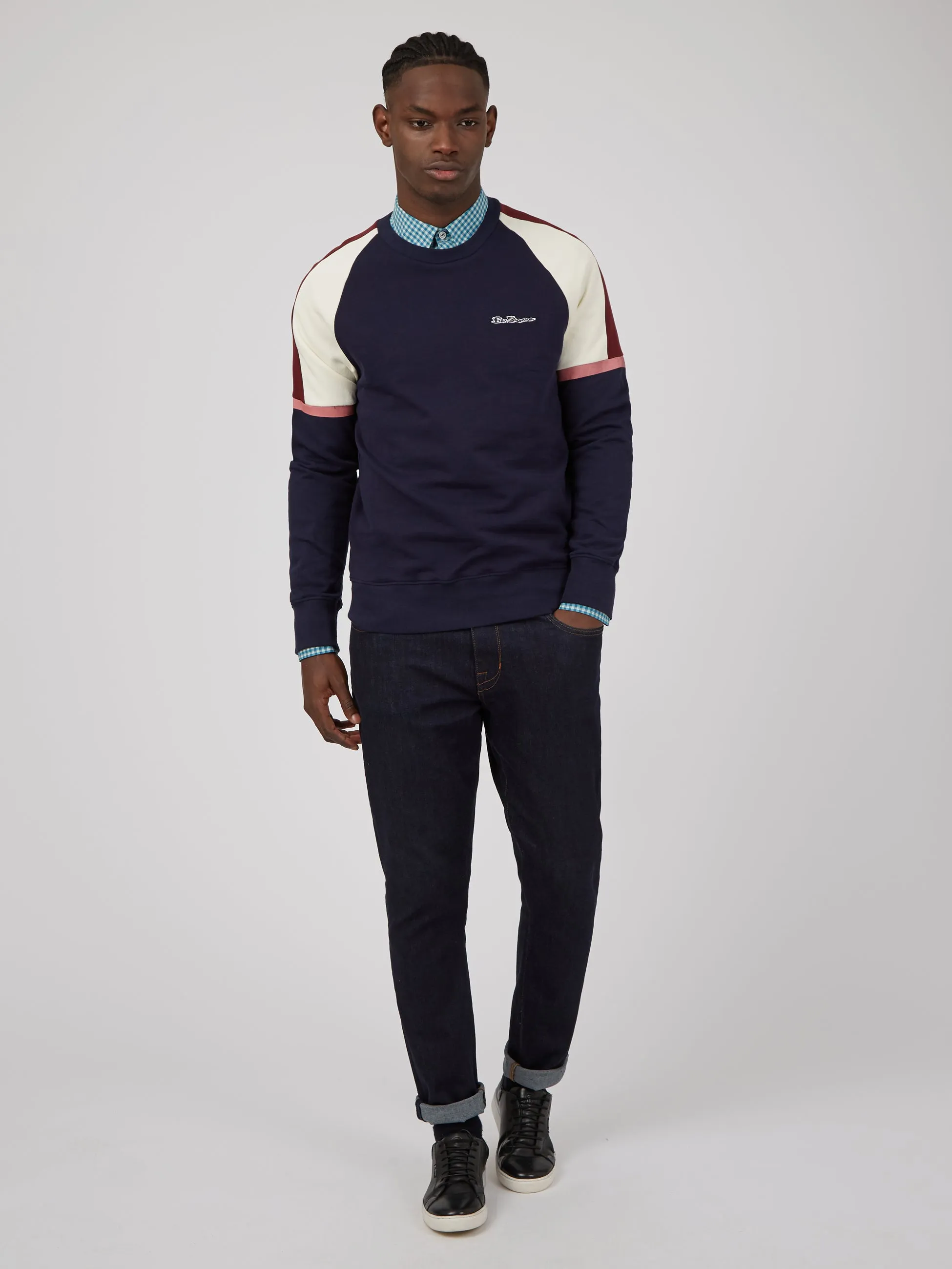 Color Block Crewneck Sweatshirt - Marine sold by Ben Sherman product image thumbnail 5