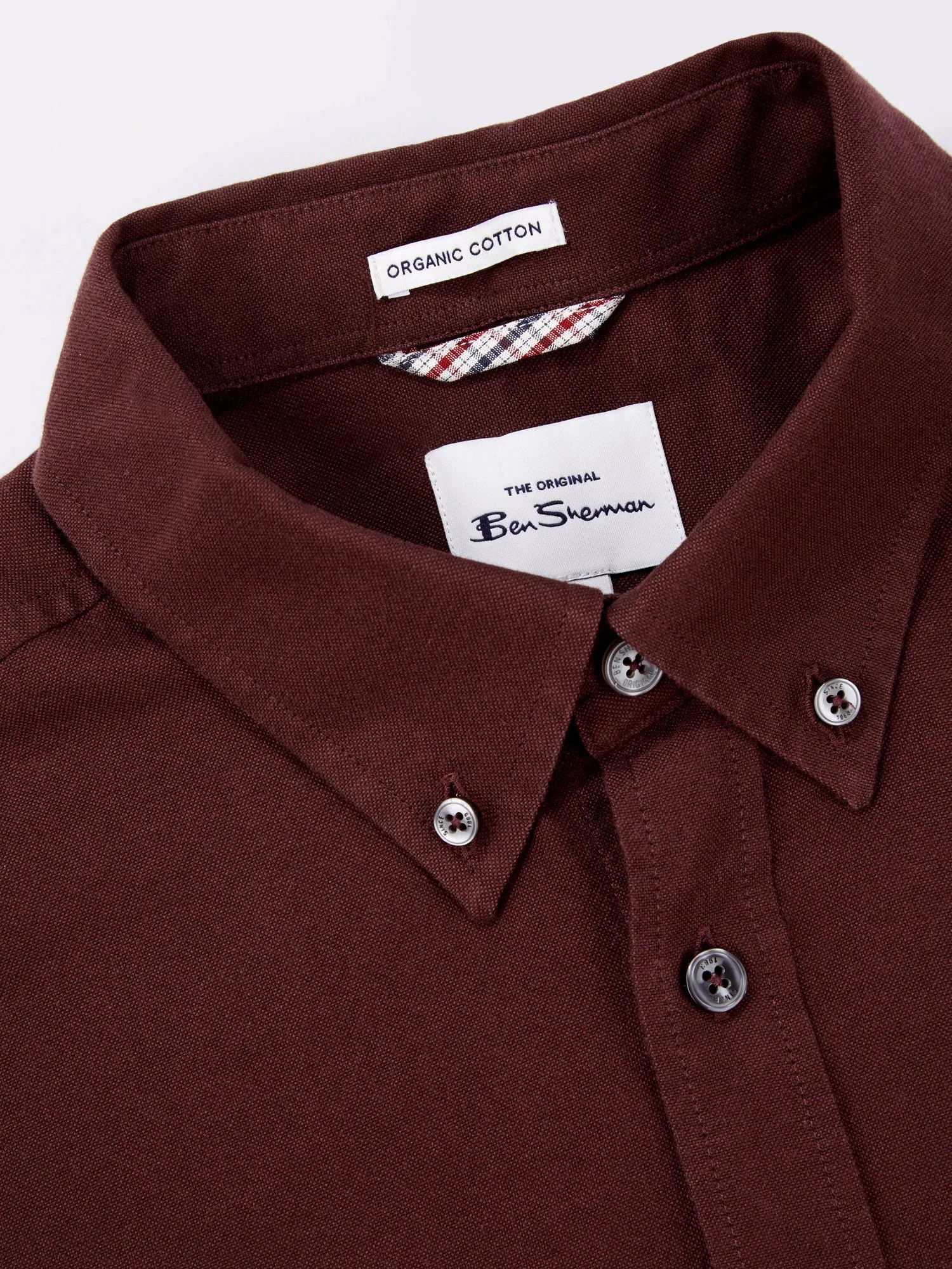 Short-Sleeve Signature Oxford Shirt - Bordeaux sold by Ben Sherman product image thumbnail 5