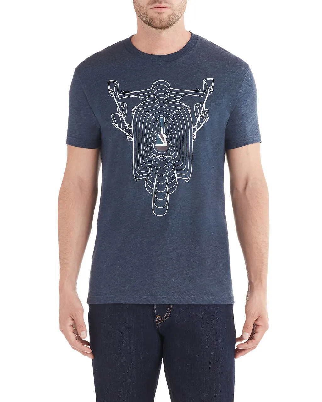 Inner Echo Graphic T-Shirt - Midnight Navy Heather sold by Ben Sherman