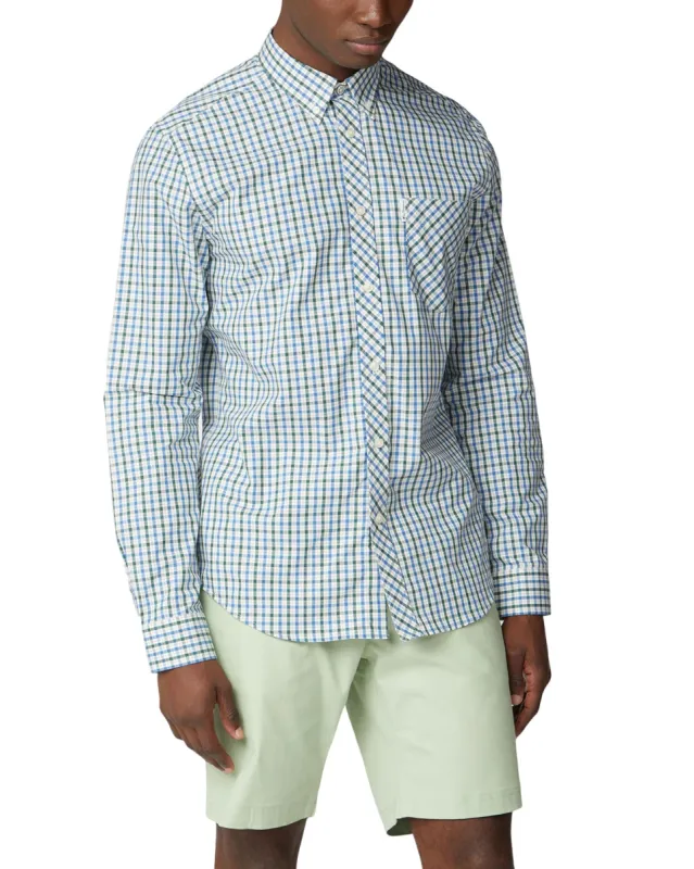 Long-Sleeve House Check - Blue sold by Ben Sherman