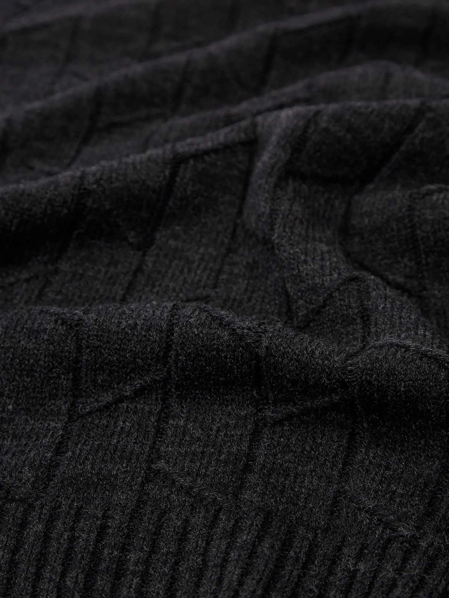 Patterned Knit Roll-Neck Sweater - Black sold by Ben Sherman product image thumbnail 5