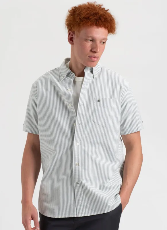 Brighton Oxford Green Bengal Stripe Shirt sold by Ben Sherman