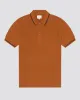 Short-Sleeve Textured-Front Knit Polo - Caramel sold by Ben Sherman