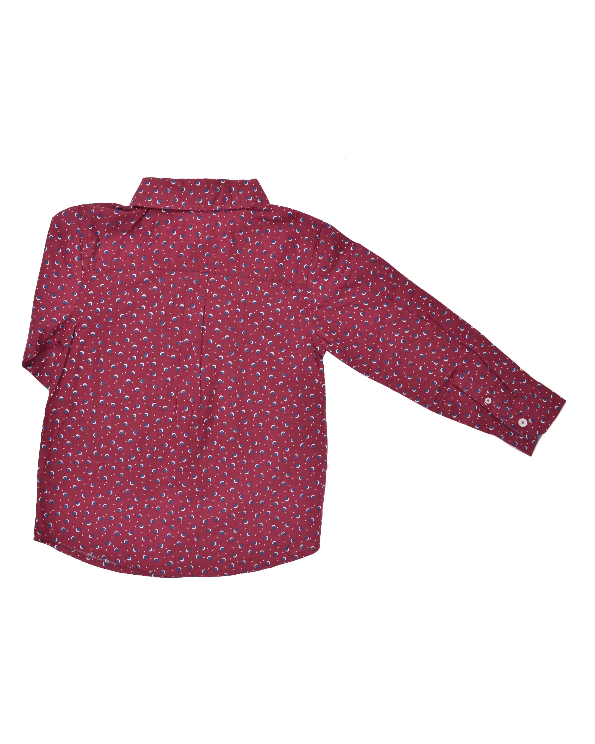 Boys' Red Button-Down Shirt with Navy Dot Pattern (Sizes 4-7) sold by Ben Sherman product image thumbnail 3