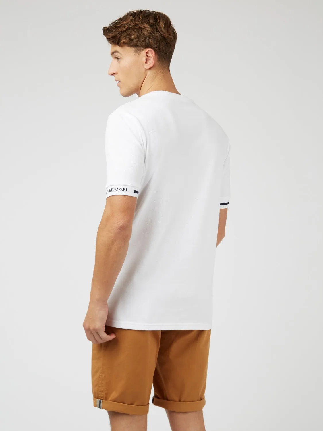 Signature Cotton Embroidered Cuff Tee sold by Ben Sherman product image thumbnail 5