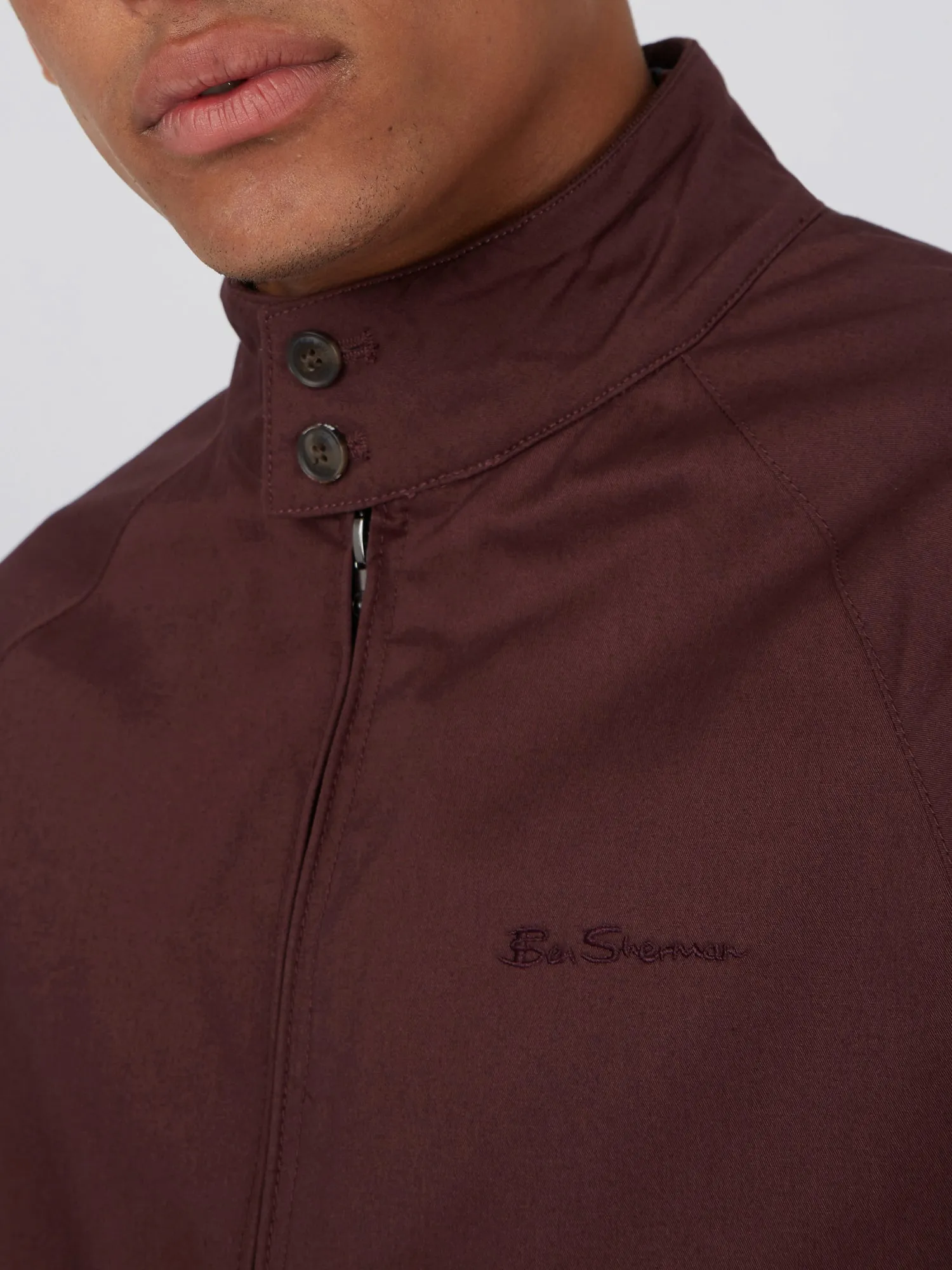 Signature Harrington Jacket - Bordeaux sold by Ben Sherman product image thumbnail 3