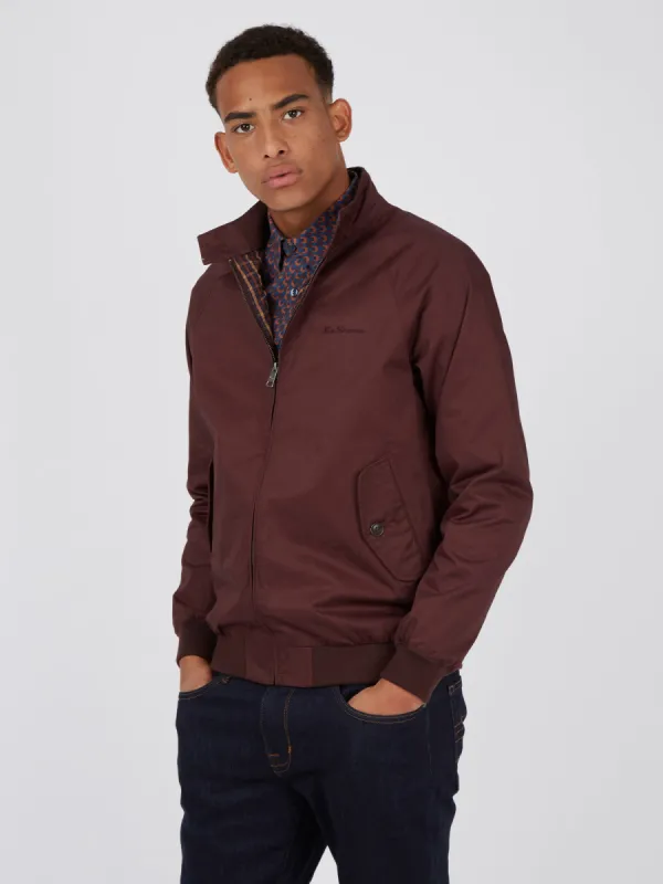Signature Harrington Jacket - Bordeaux sold by Ben Sherman