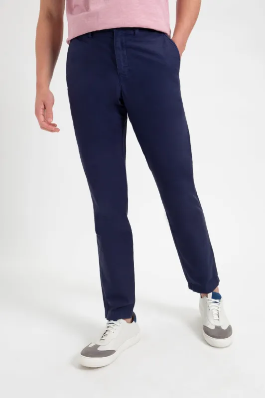 Beatnik Oxford Slim Taper Garment Dye Chino - Navy sold by Ben Sherman