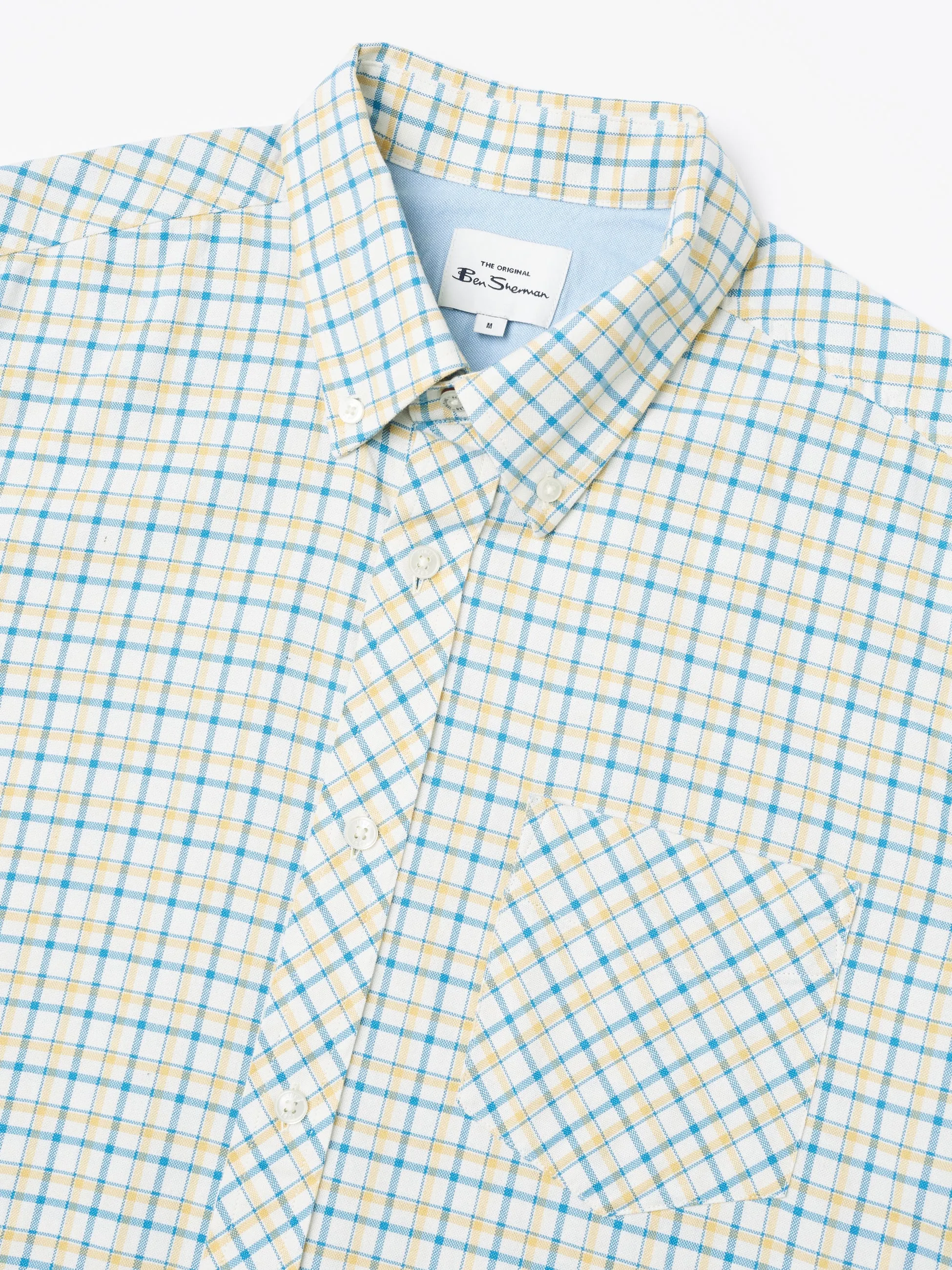 Oxford Overcheck Short-Sleeve Shirt - Butterscotch sold by Ben Sherman product image thumbnail 2