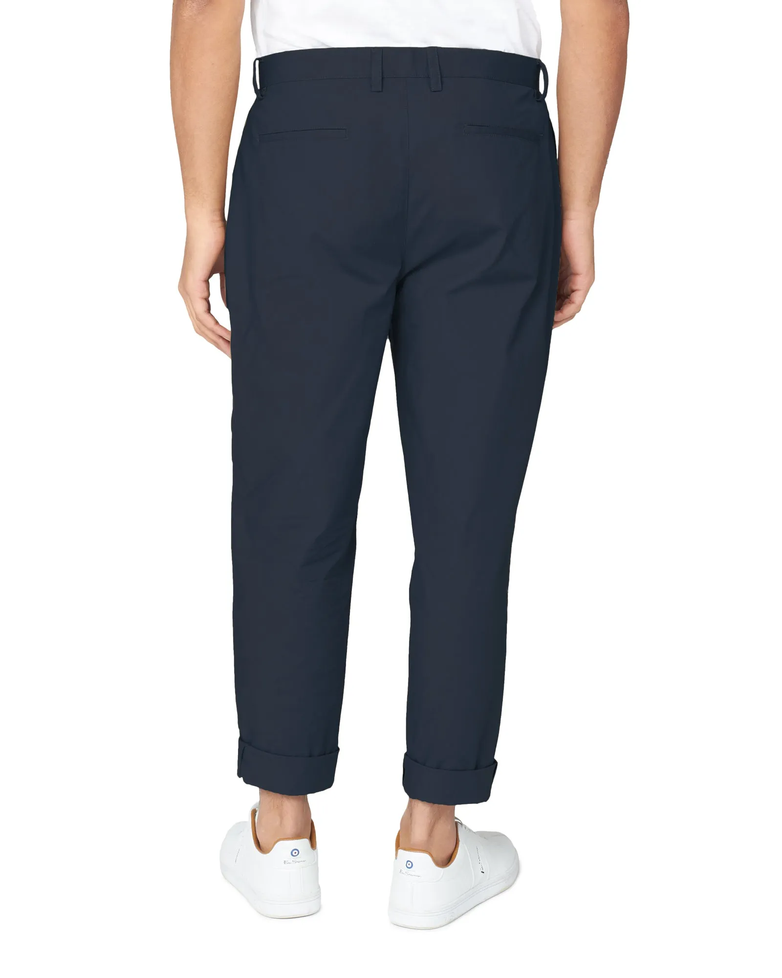 Poplin Relaxed-Taper Pleated Trouser - Marine sold by Ben Sherman product image thumbnail 2