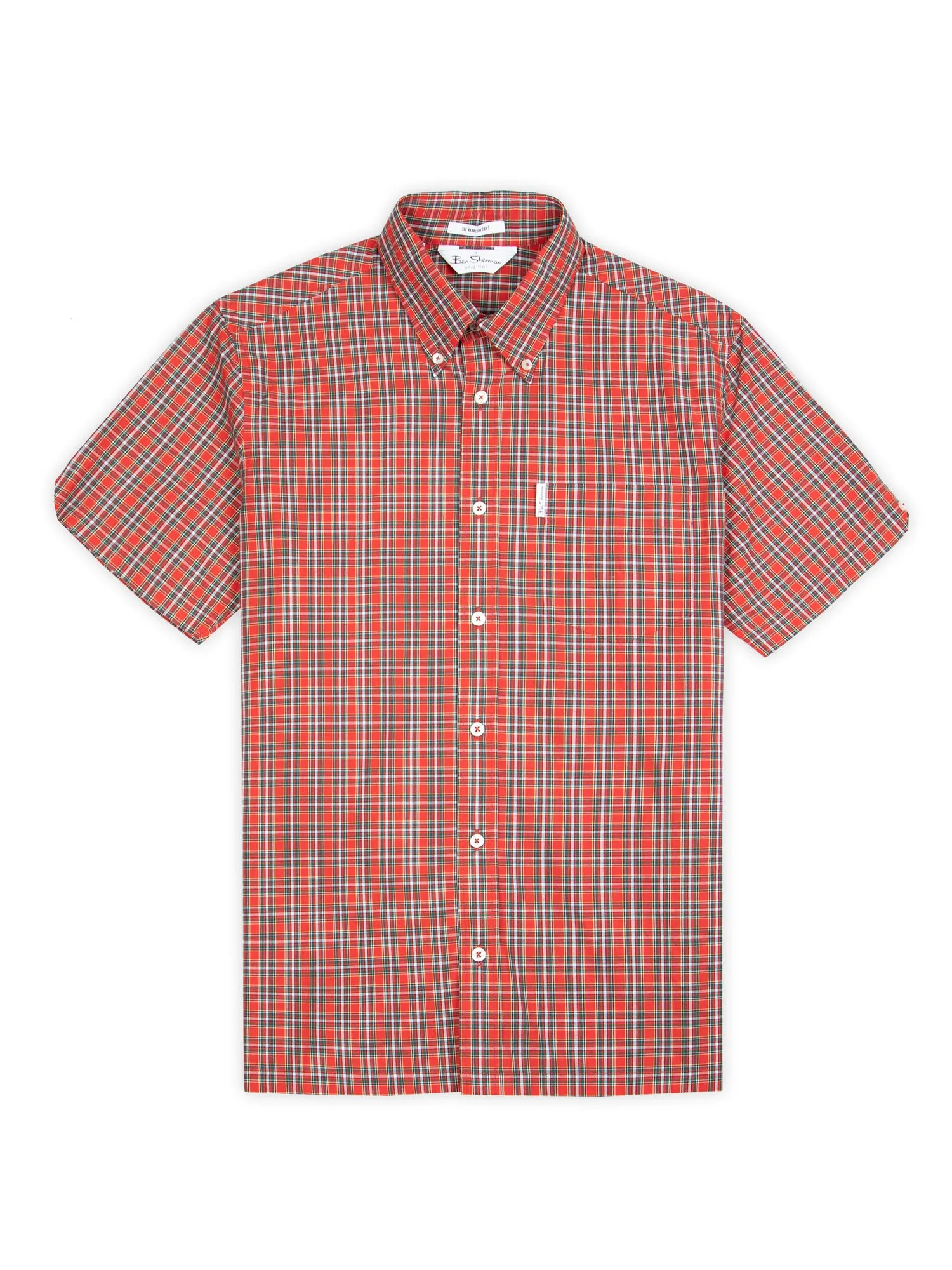 Short-Sleeve Archive Heritage Check Shirt - Red sold by Ben Sherman product image thumbnail 5