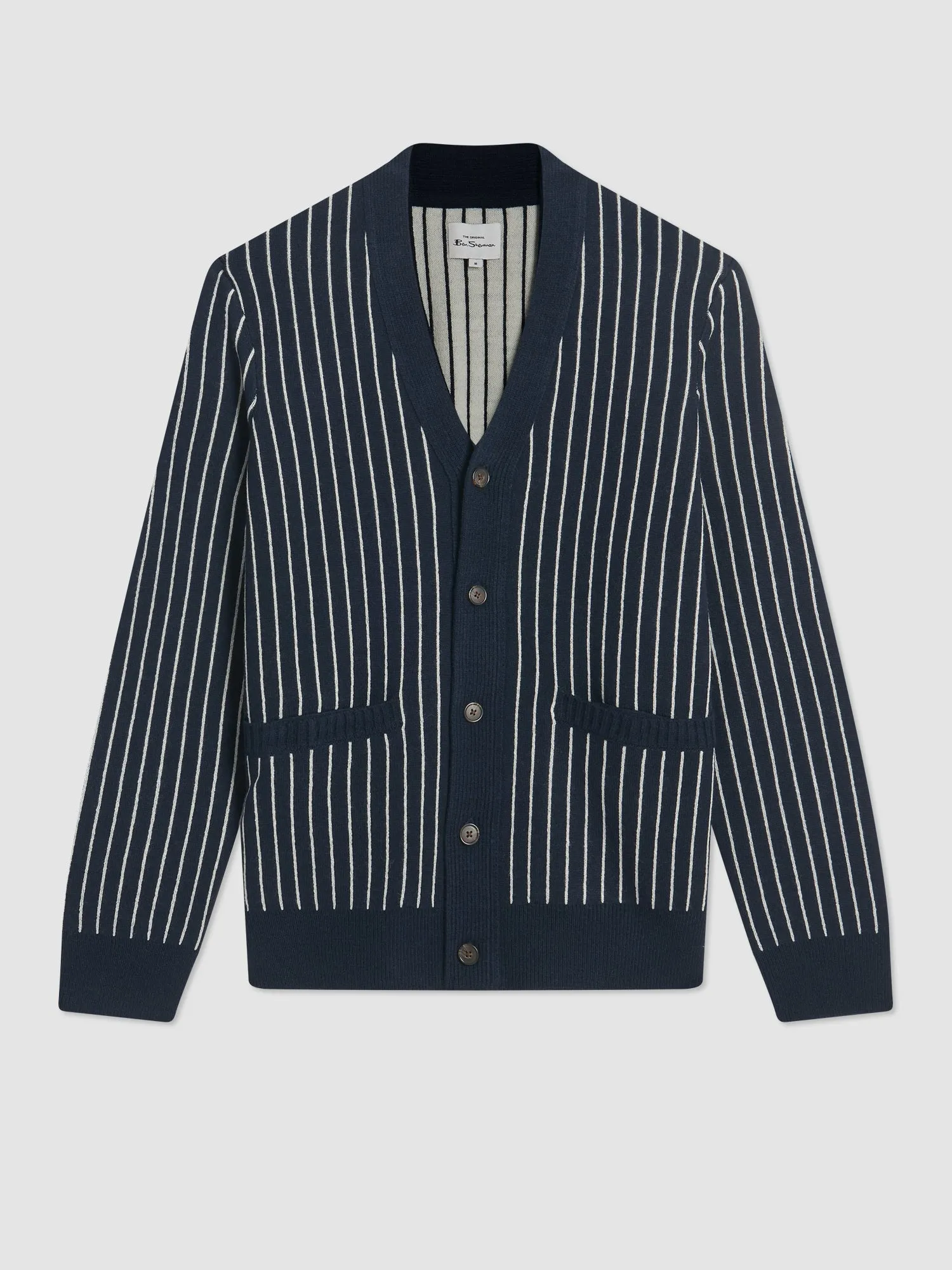 Jacquard Stripe Knit Cardigan sold by Ben Sherman product image thumbnail 2