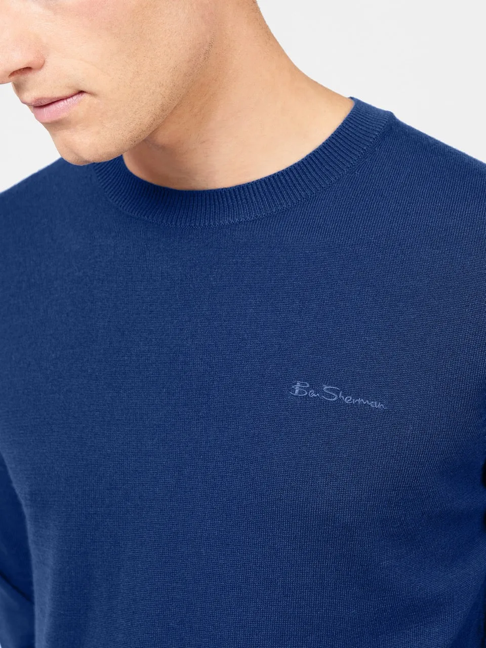 Signature Merino Crewneck Sweater - Twilight sold by Ben Sherman
