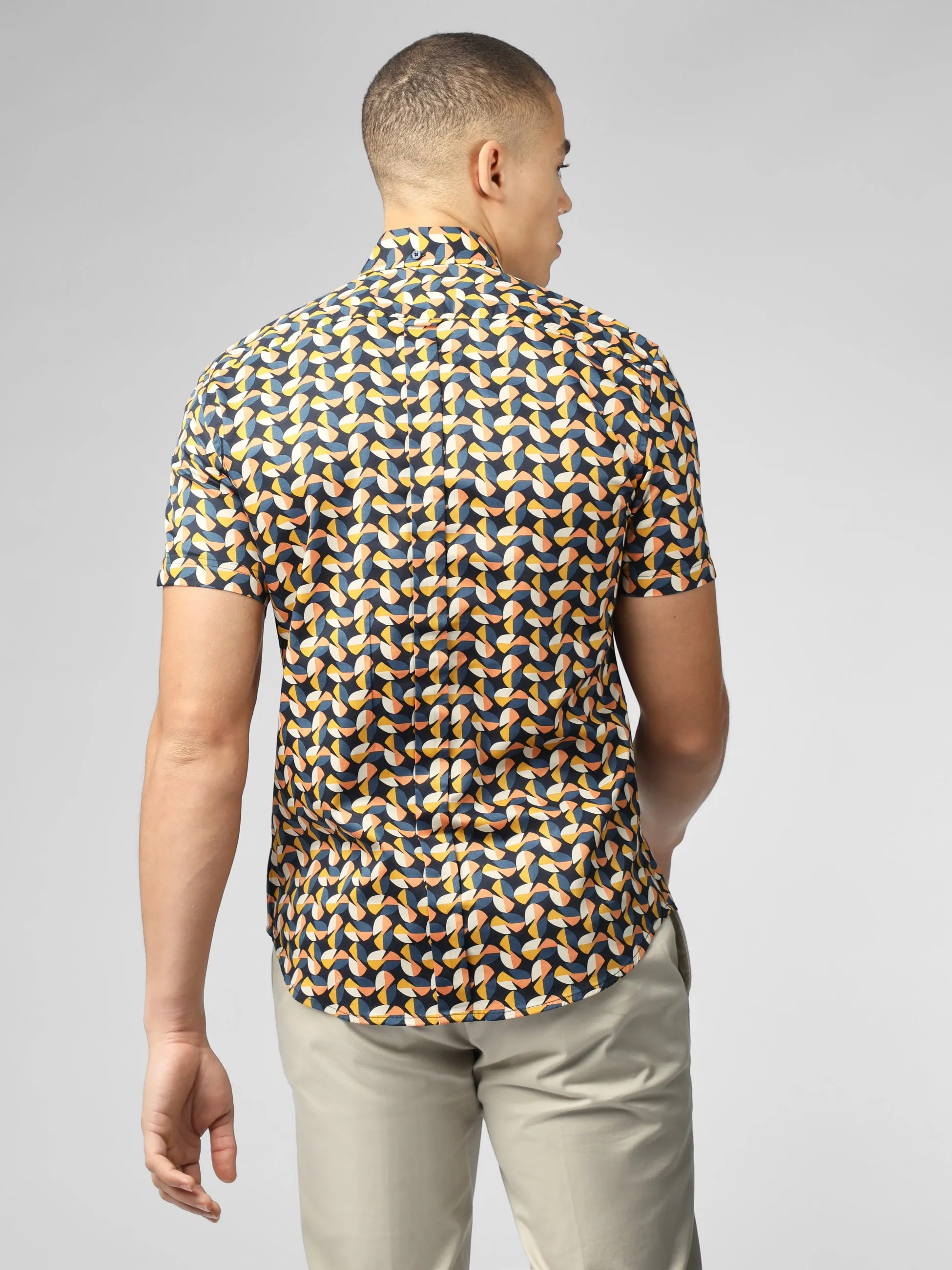 Bahaus Geo Print Shirt - Midnight sold by Ben Sherman product image thumbnail 3
