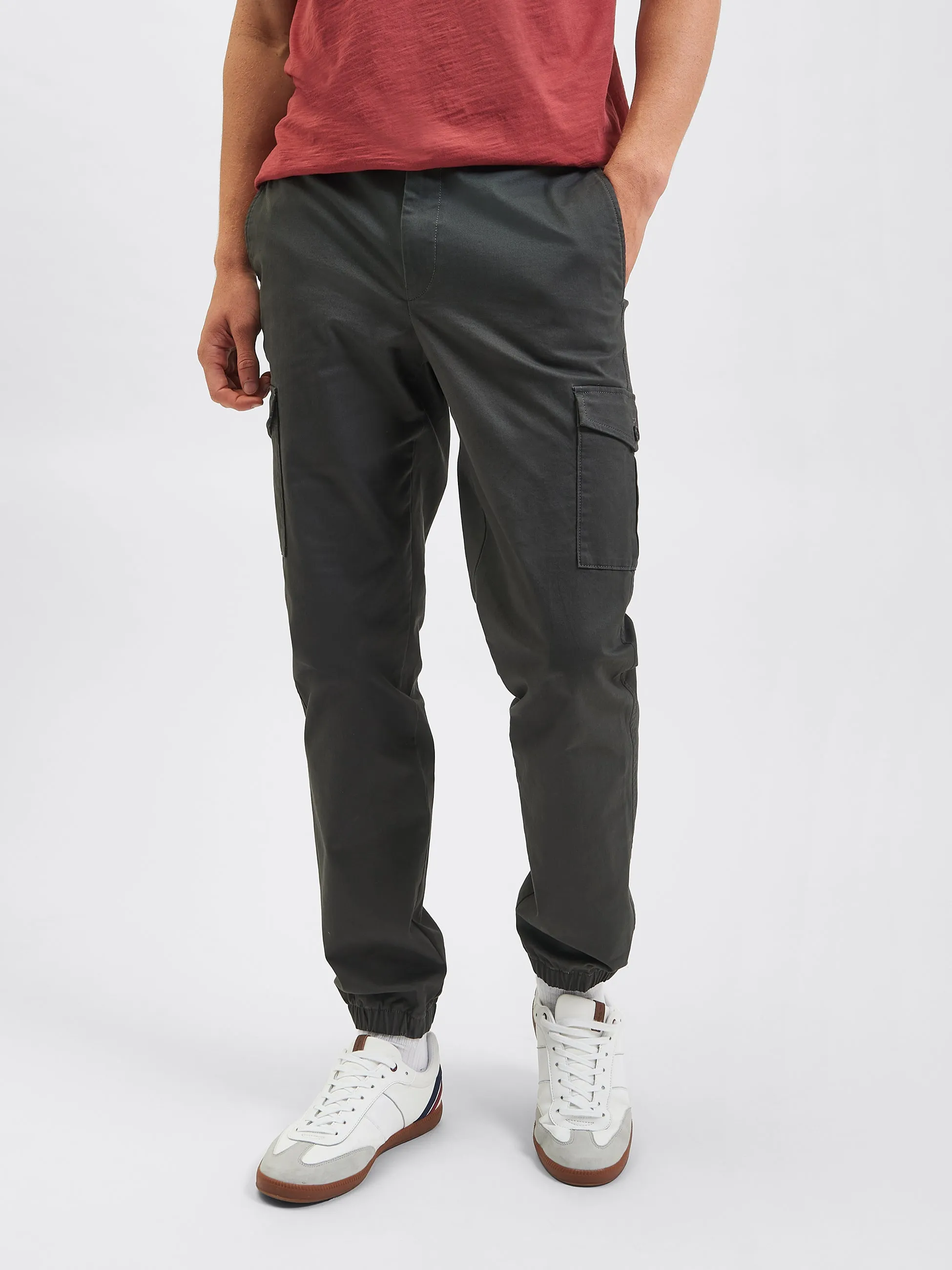 Utility Woven Jogger Pant - Charcoal sold by Ben Sherman