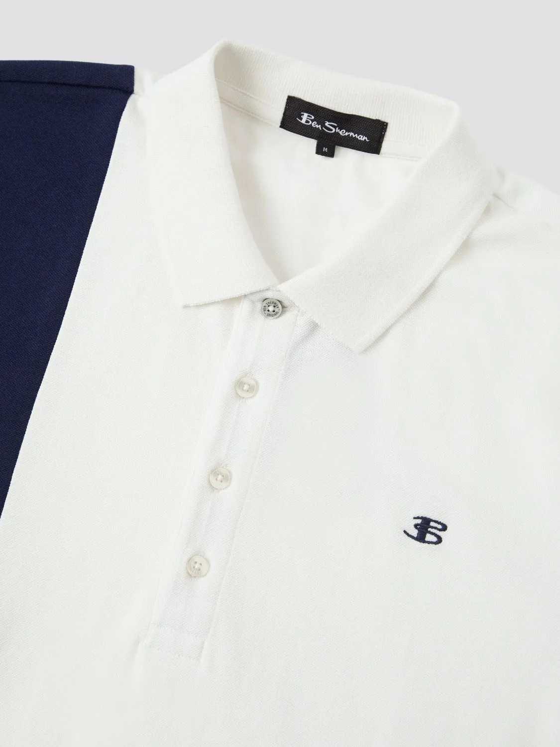 B by Ben Sherman Colorblock Polo - White sold by Ben Sherman product image thumbnail 5