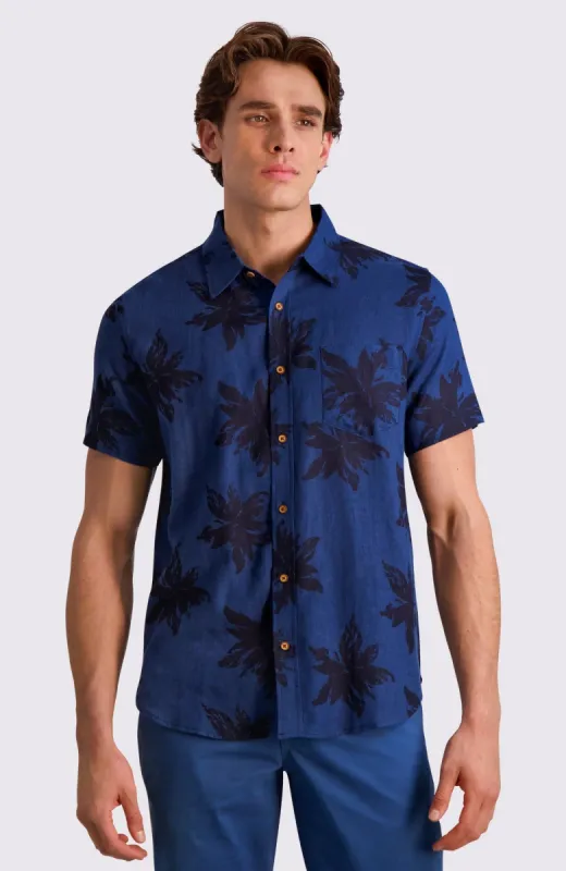 Exploded Flower Print Shirt - Navy sold by Ben Sherman