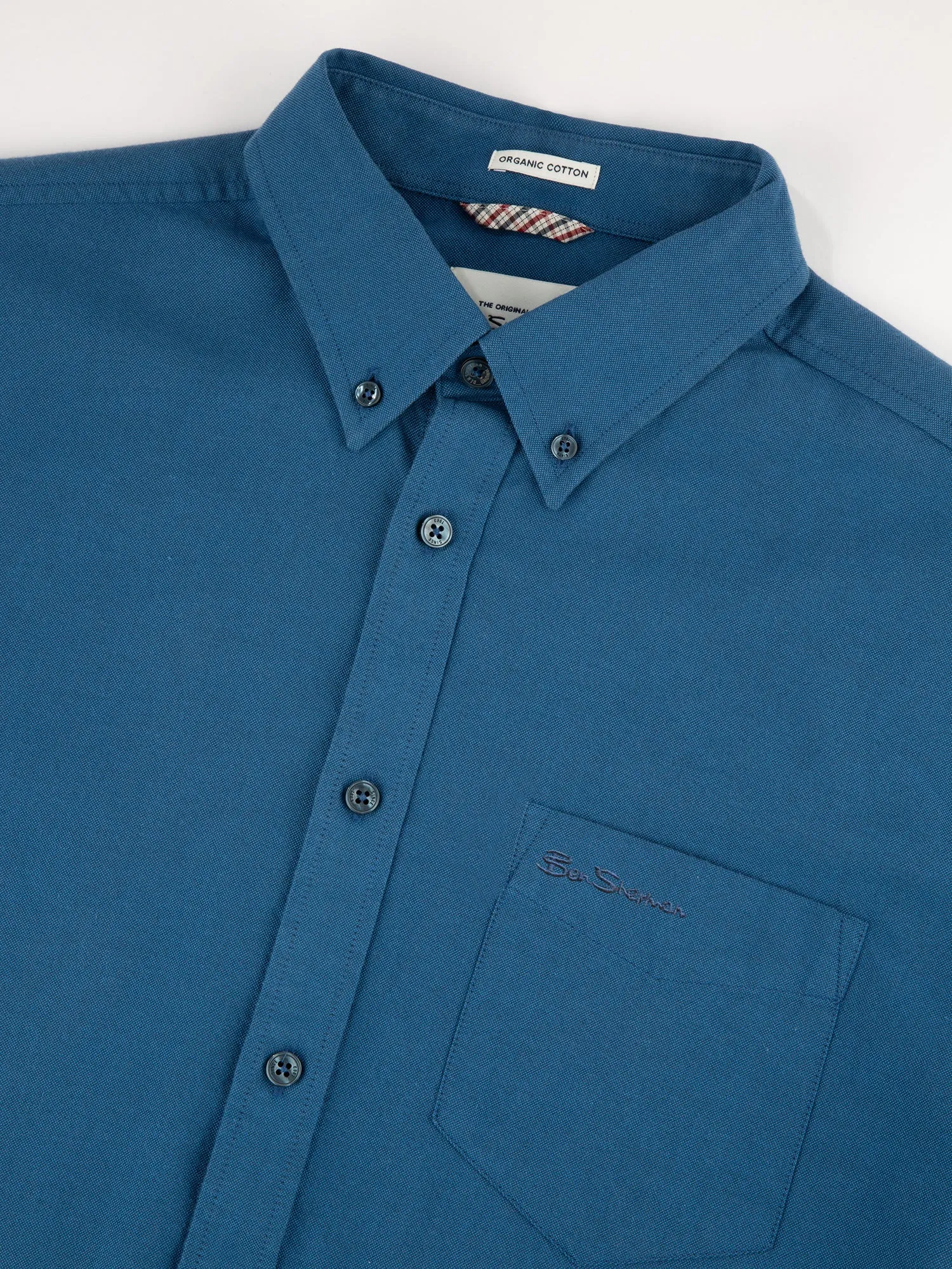 Signature Organic Long-Sleeve Oxford Shirt - Persian Blue sold by Ben Sherman product image thumbnail 2