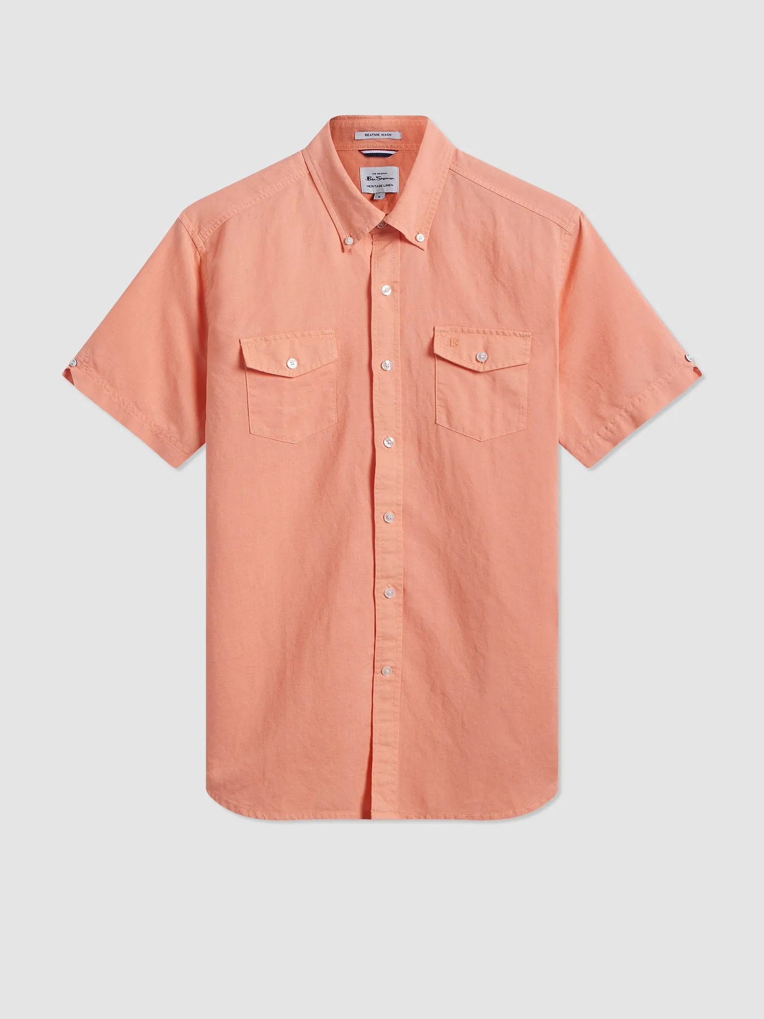 Garment Dye Linen Shirt - Washed Orange sold by Ben Sherman product image thumbnail 2