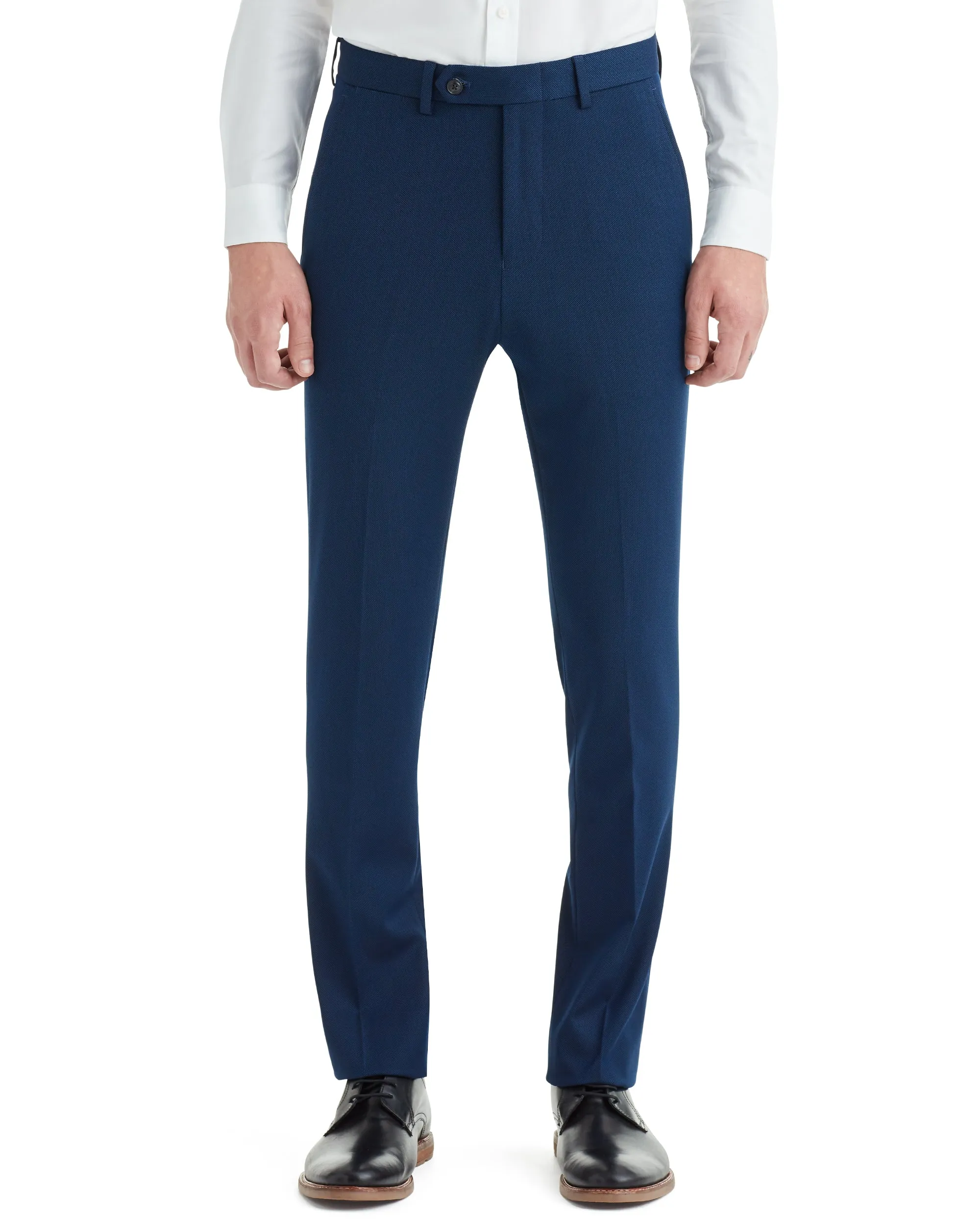 Cave Bi-Stretch Flat Front Suit Pant - Blue sold by Ben Sherman