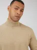 Signature Knit Roll-Neck Sweater - Sand sold by Ben Sherman