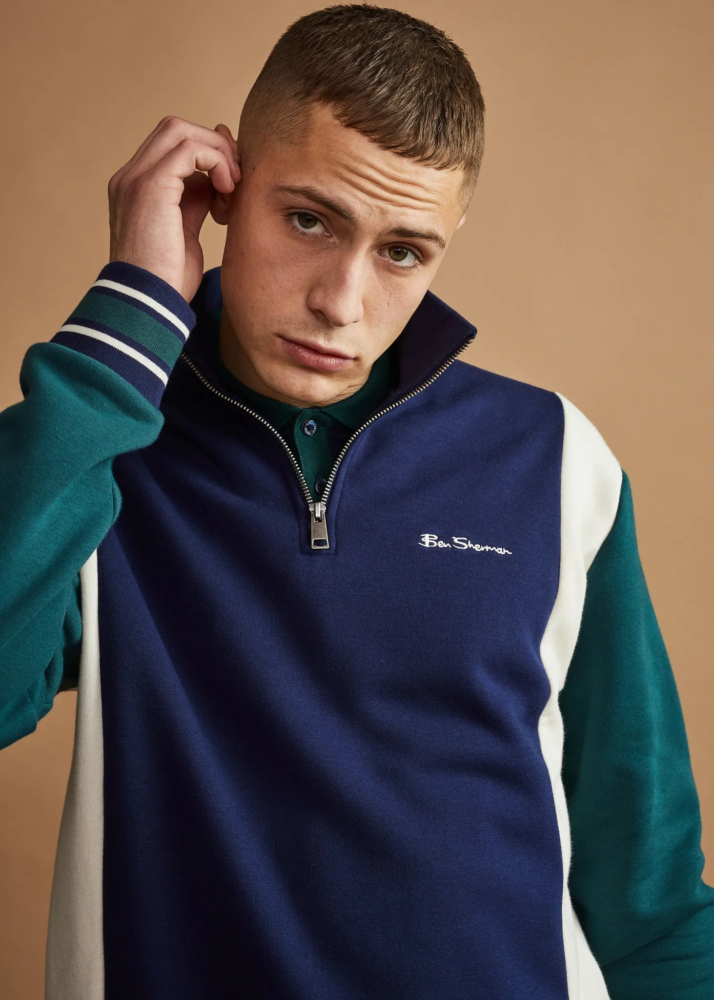 Colorblock Half-Zip Sport Sweatshirt sold by Ben Sherman product image thumbnail 4