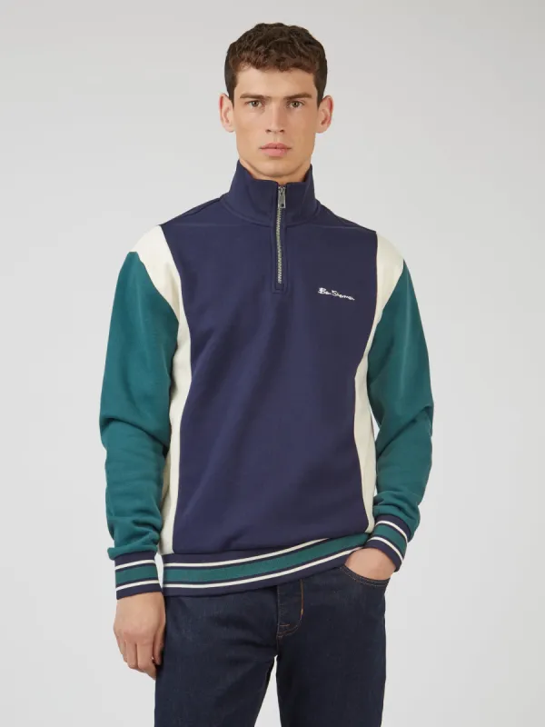 Colorblock Half-Zip Sport Sweatshirt sold by Ben Sherman