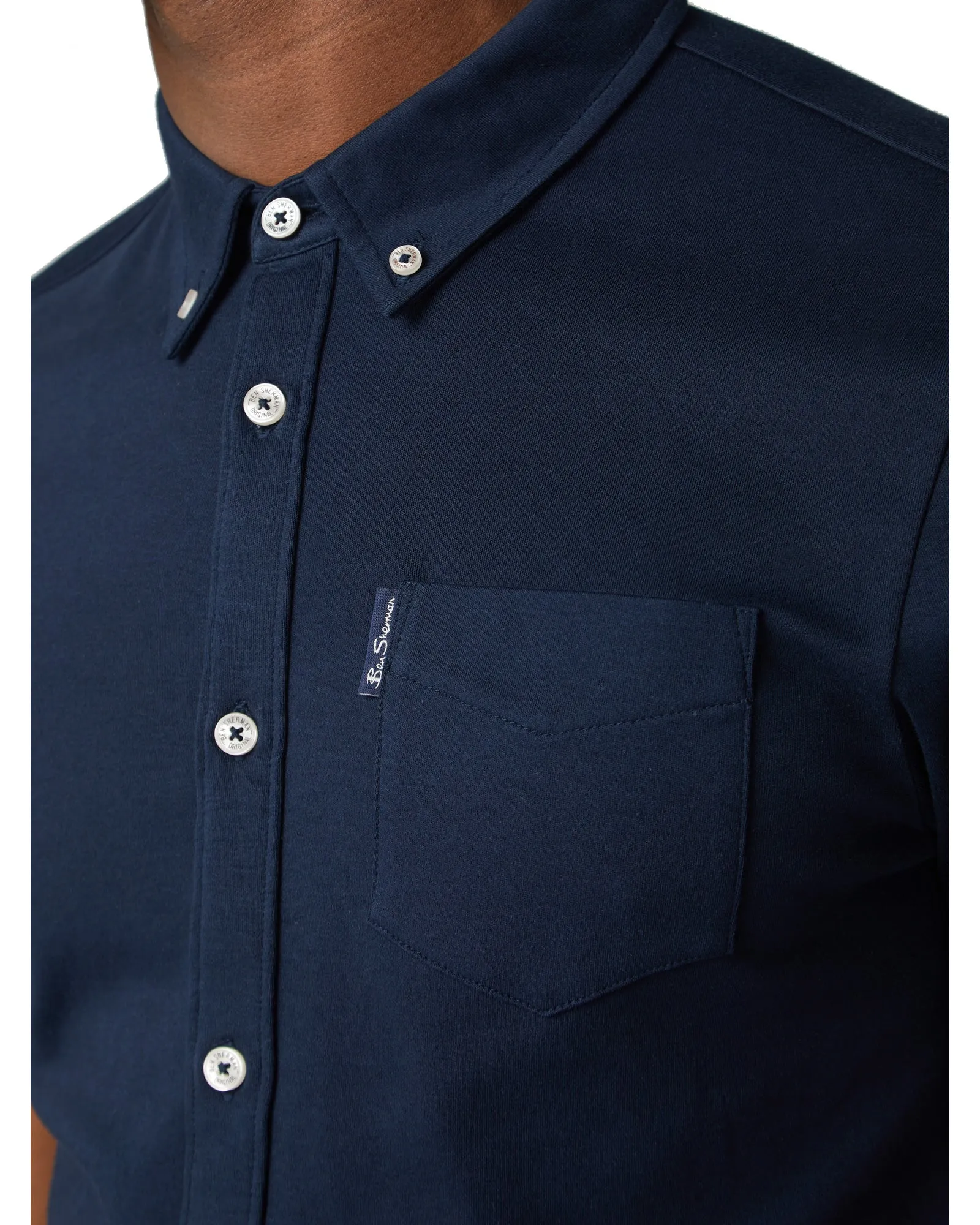 Button-Through Jersey Shirt - Dark Navy sold by Ben Sherman product image thumbnail 3