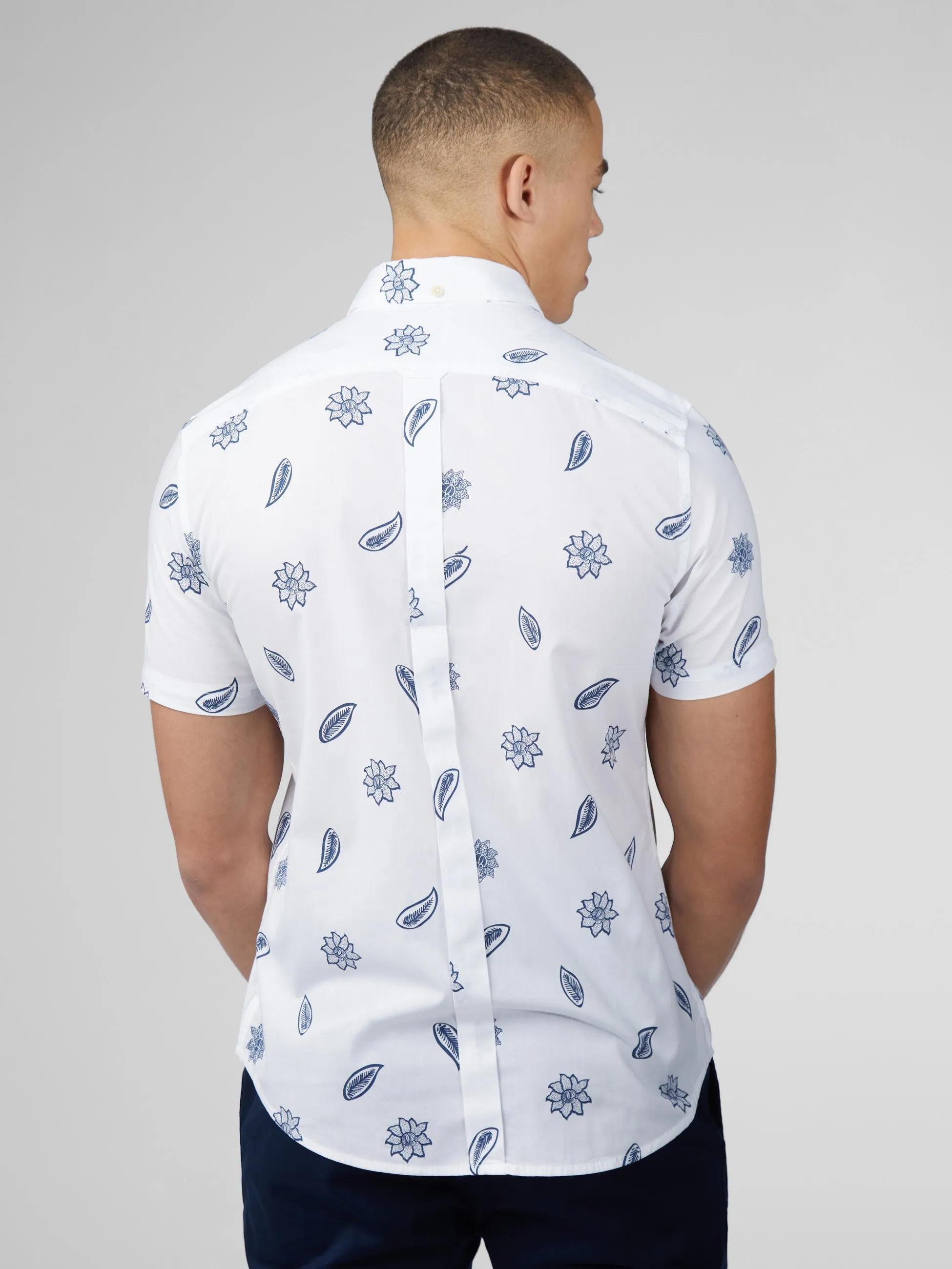 Signature Floral Print Shirt - Snow White sold by Ben Sherman product image thumbnail 3