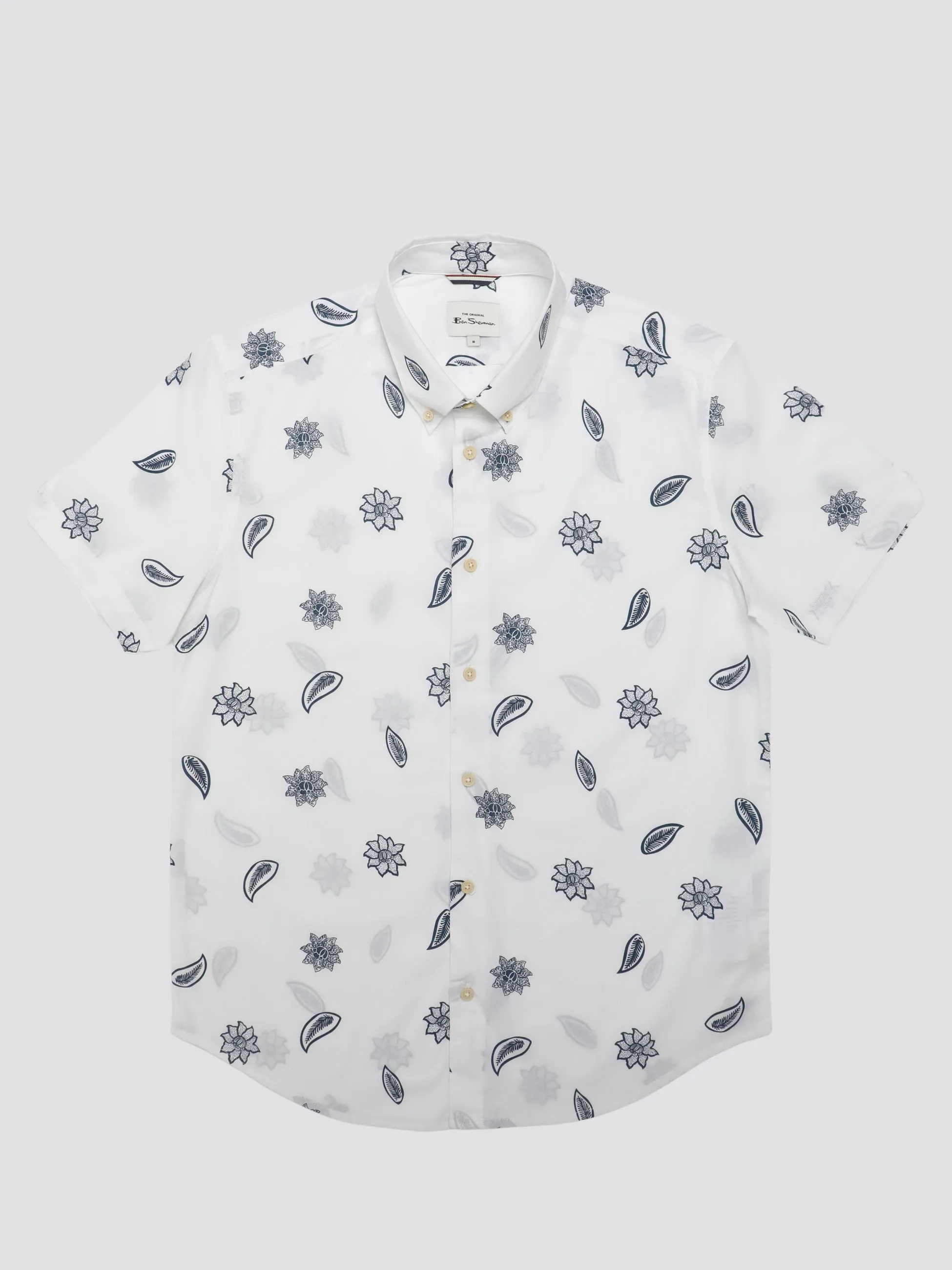Signature Floral Print Shirt - Snow White sold by Ben Sherman product image thumbnail 4