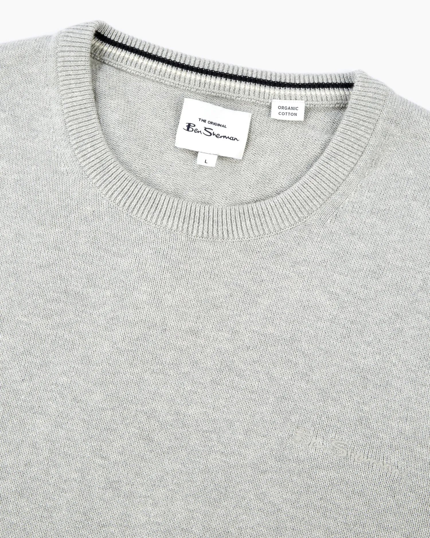 Signature Knit Crewneck Sweater - Steel sold by Ben Sherman product image thumbnail 4