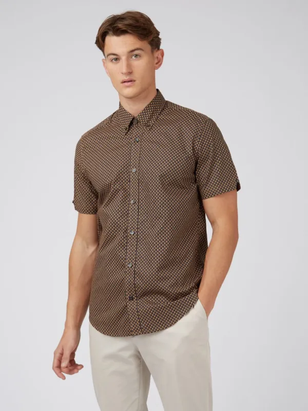 Geo Spot Print Short-Sleeve Shirt sold by Ben Sherman