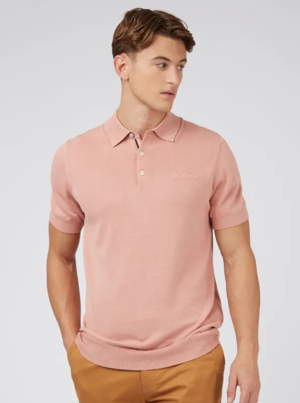 Signature Knit Polo - Light Pink sold by Ben Sherman