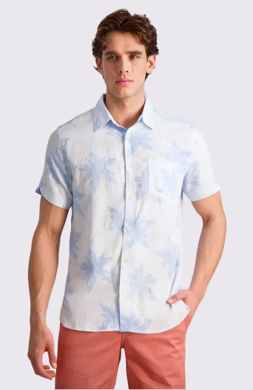Exploded Flower Print Shirt - Light Blue sold by Ben Sherman