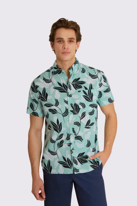 Floral Print Short-Sleeve Shirt - Eggshell sold by Ben Sherman