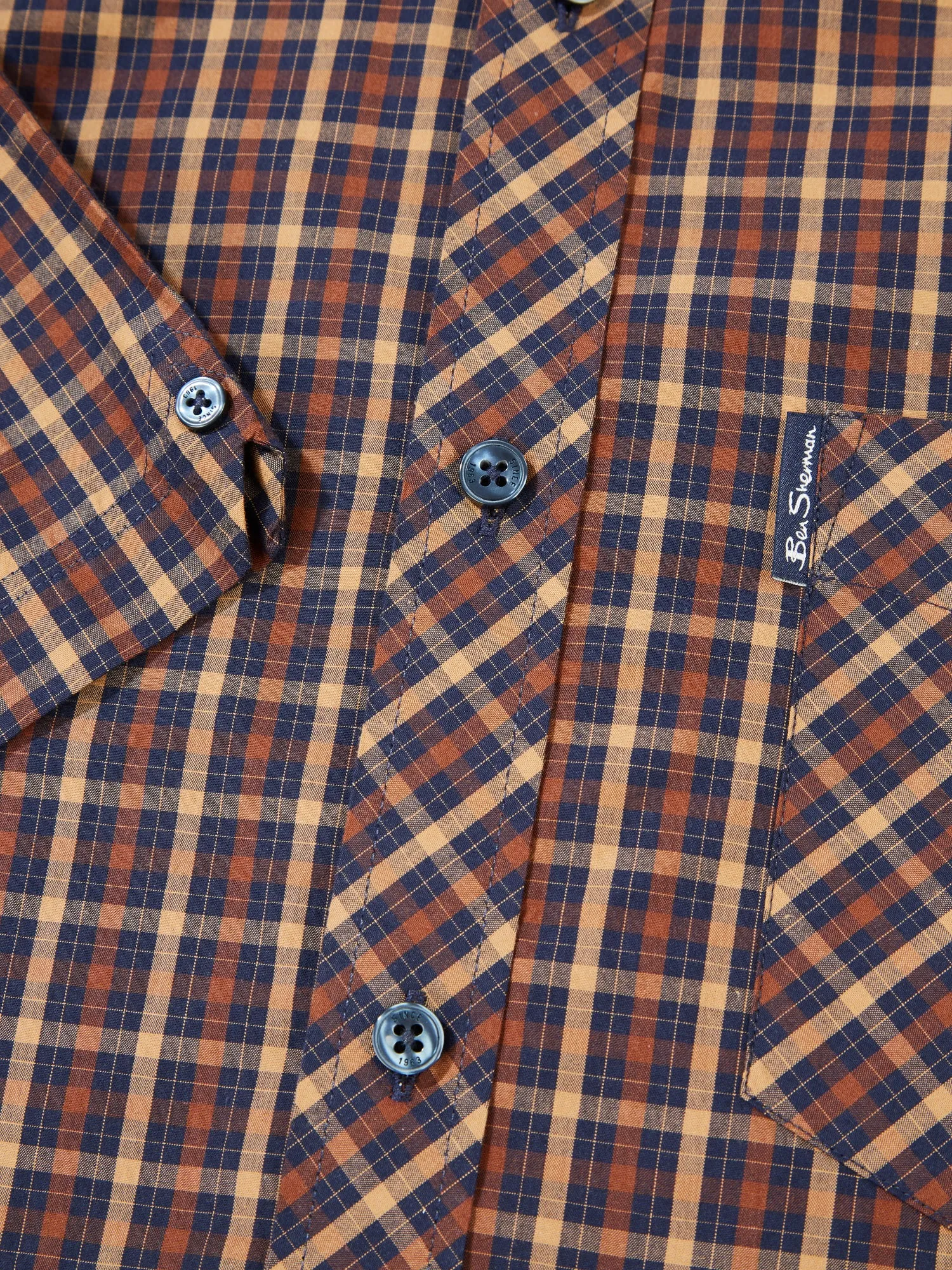 Signature House Check Short-Sleeve Shirt sold by Ben Sherman product image thumbnail 4