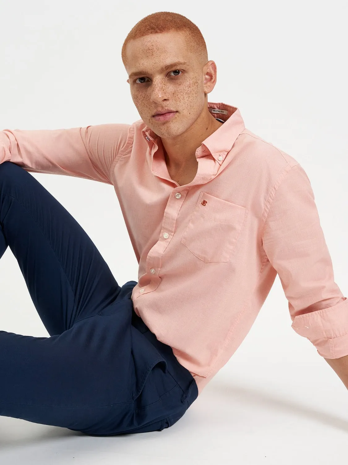 Beatnik Wash Long-Sleeve Shirt - Orange sold by Ben Sherman product image thumbnail 5