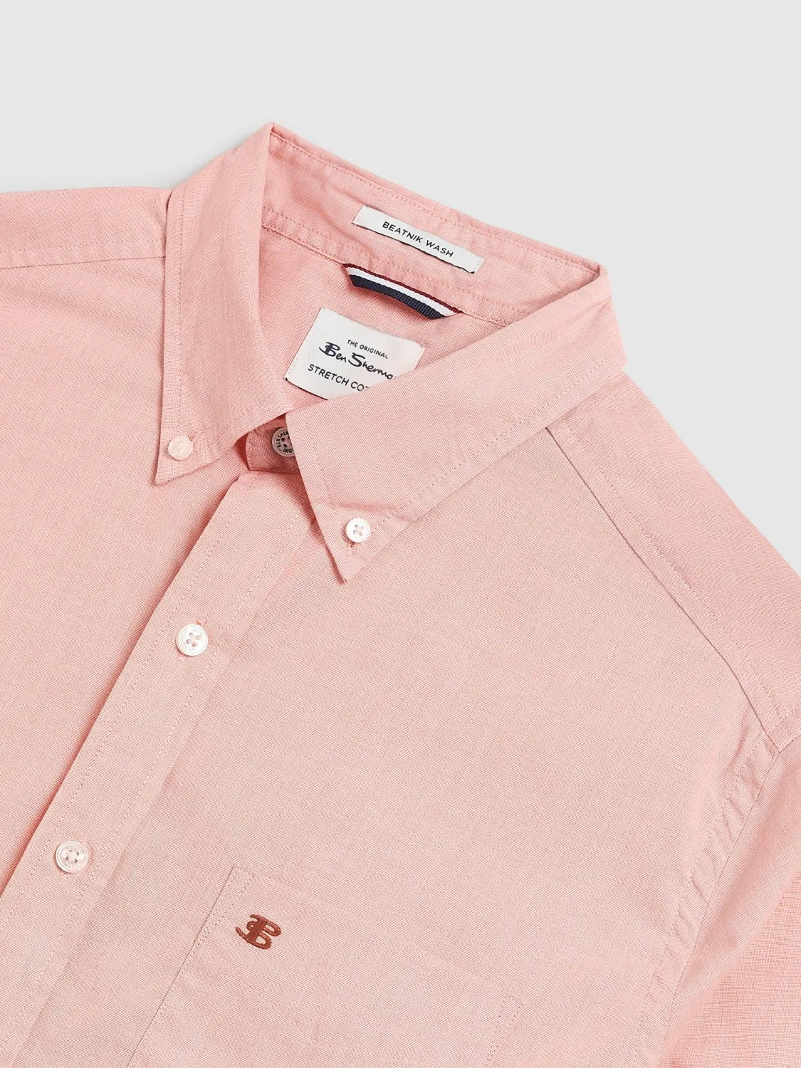 Beatnik Wash Long-Sleeve Shirt - Orange sold by Ben Sherman