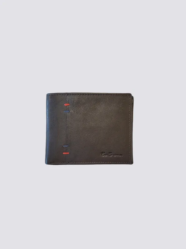 Irvine Bill Fold Leather Wallet - Brown sold by Ben Sherman