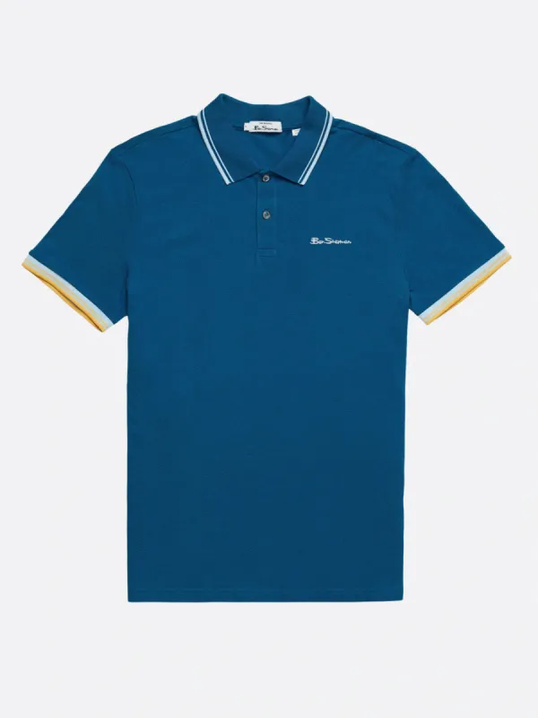 Signature Organic Cotton Polo - Bright Blue sold by Ben Sherman