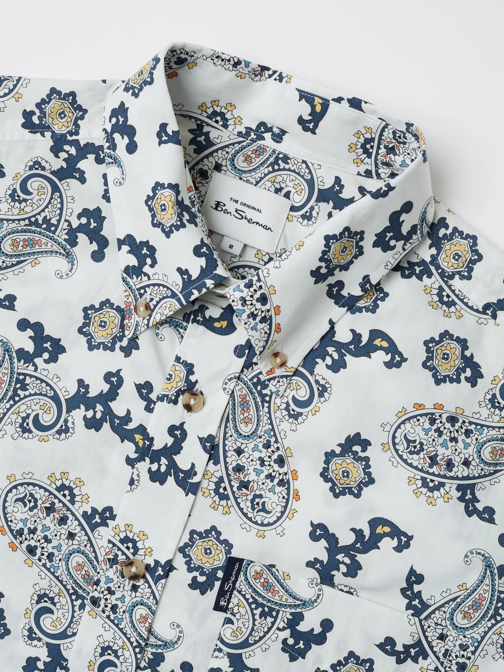 Large Paisley Print Long-Sleeve Shirt - Snow White sold by Ben Sherman product image thumbnail 5